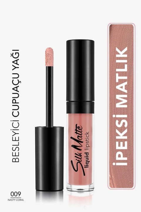 رژ لب مایع مات مخملی فلورمار - Silk Matte Liquid Lipstick - 009 NASTY