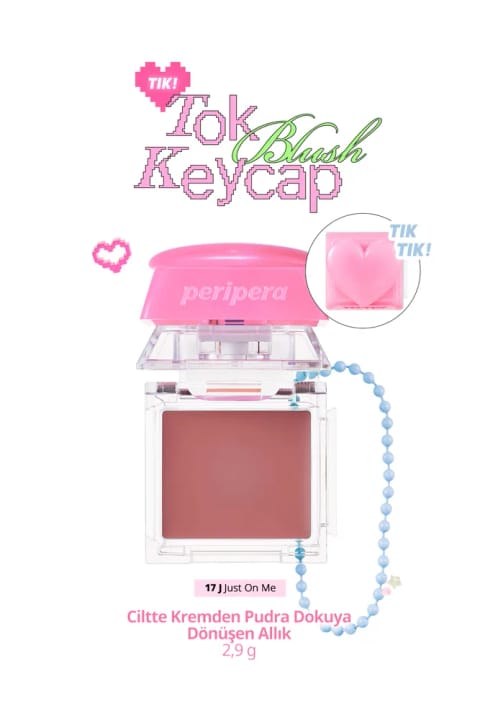 PERIPERA Tok Blush Keycap رژگونه تبدیل‌شونده از کرم به پودر (17 Just On Me)