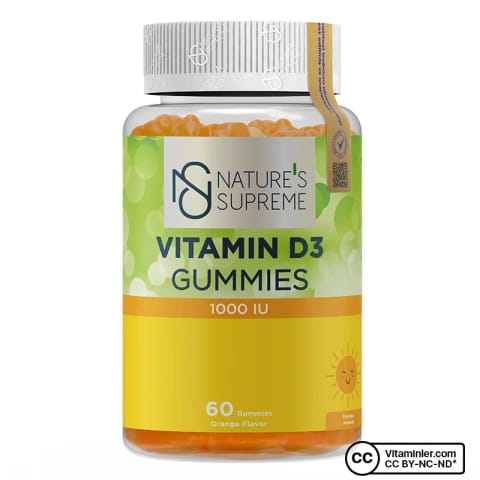 Nature's Supreme Vitamin D3 Gummies 60 عدد ژلهای