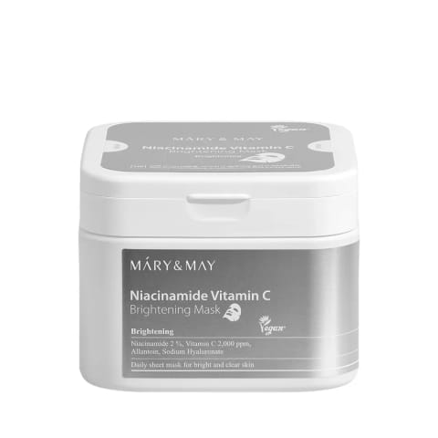 Mary & May ماسک ورقی روشنکننده صورت با نیاسینامید و ویتامین C - ۳۰ عدد