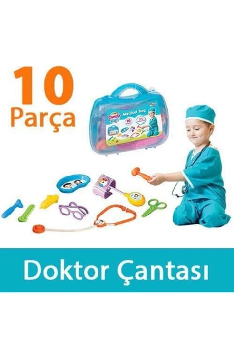 DEDE ست اسباببازی آموزشی کیف دکتری Candy با گوشی پزشکی