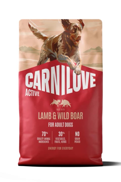 Carnilove ACTIVE بدون غلات برای سگهای بالغ با گوشت بره و گراز وحشی