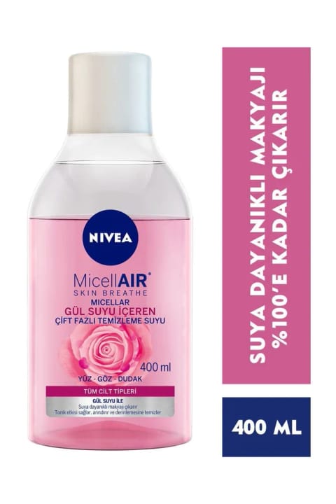 NIVEA میسلار واتر دو فاز حاوی گلاب 400 میلیلیتر