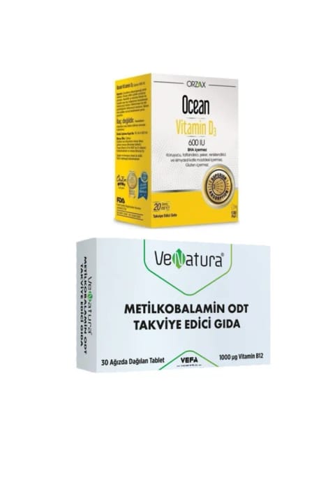 VeNatura B12 Vitamini Metilkobalamin ODT 30 Ağızda Dağılan Tablet + D3 Vitamini Sprey