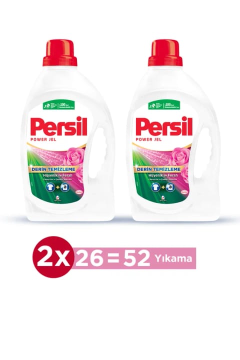 مایع لباسشویی Perwoll Persil 2×1690 میلی‌لیتر (52 بار شستشو) افسون گل رز