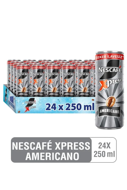 نسکافه NESCAFÉ XPRESS آمریکانو بدون شکر قهوه سرد 250ml x24