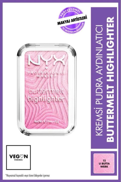 NYX Professional Makeup Buttermelt Highlighter کرمی پودری هایلایتر - 15 ...