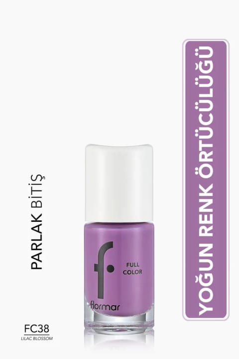 Flormar براق با رنگ دهی بالا (یاسی) - Full Color Nail Enamel - FC38 LI...