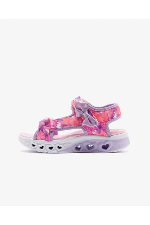 SKECHERS FLUTTER HEARTS SANDAL-BLURRY LOVE صندل چراغدار دختر بچه بزرگ صورتی