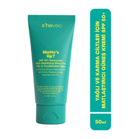 She Vec Matte's Up? SPF 50+ مات‌کننده و یکدست‌کننده‌ی پوست برای پوست‌های چرب و مختلط ۵۰ میلی‌لیتر