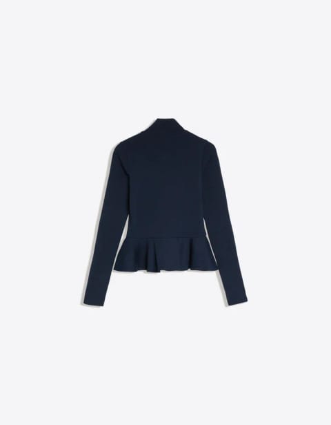 High neck peplum jacket