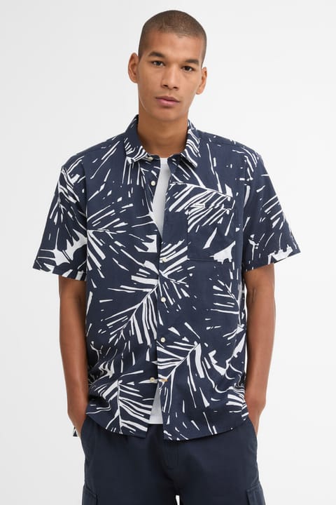 پیراهن تابستانی چاپی Barbour Edenwood فیت Summer NY91 Navy