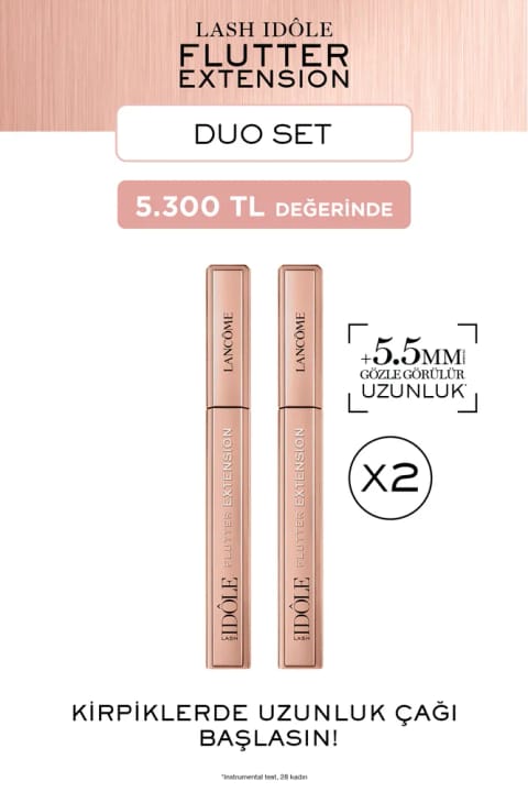 Lancome Lash Idole Flutter Extension ماسکارای افزایش دهنده طول مژه سِت دوتایی 78299...