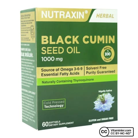 Nutraxin روغن سیاهدانه 60 کپسول