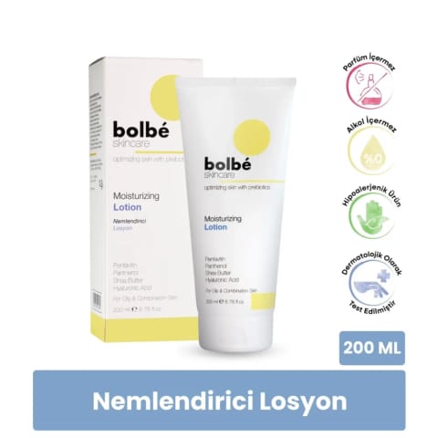 Bolbe لوسیون مرطوب‌کننده ۲۴ ساعته صورت و بدن ۲۰۰ میلی‌لیتر