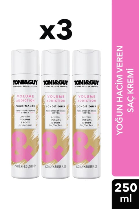 Toni&Guy Volume Addiction حجمدهنده نرمکننده مو 3×250 میلیلیتر