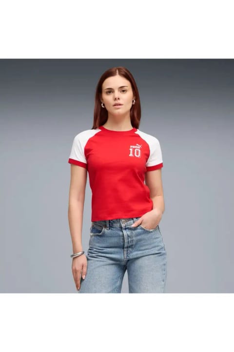 تی‌شرت زنانه Puma FUTURE.PUMA.ARCHIVE قرمز