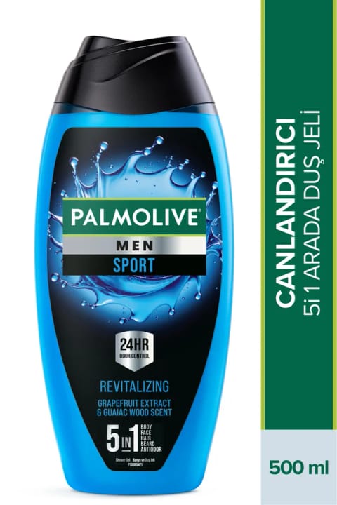 Palmolive Men Sport 5 in 1 شستشوی صورت، بدن و مو با طراوت بخش مردانه