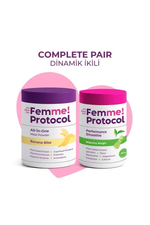 Femme Protocol Complete Pair دینامیک دوئو: Banana Bliss + Matcha Magic