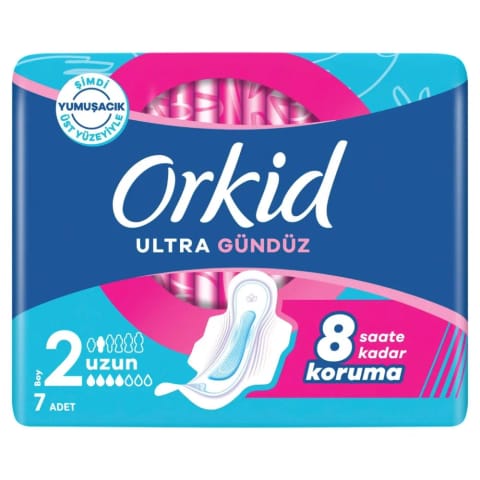 Orkid Ultra Uzun (سایز 2) نوار بهداشتی بالدار ۷ عددی