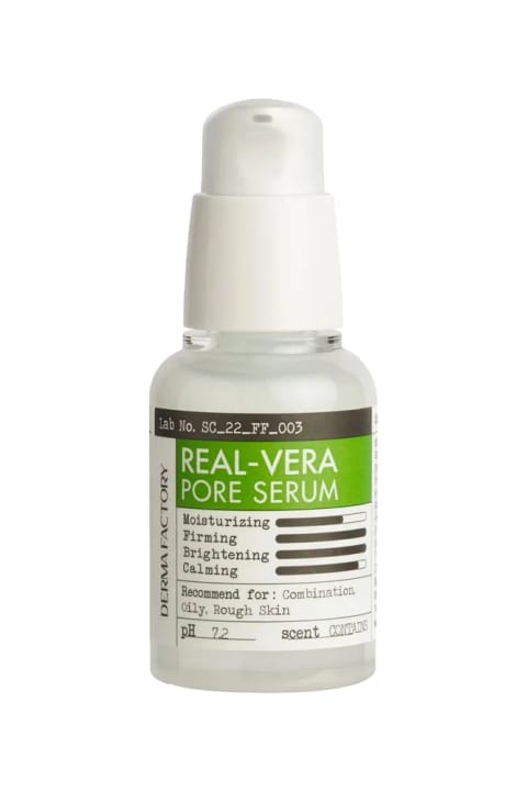 DERMA FACTORY Real Vera Pore Serum سرم مراقبت از منافذ پوست ۳۰ میلی‌لیتر