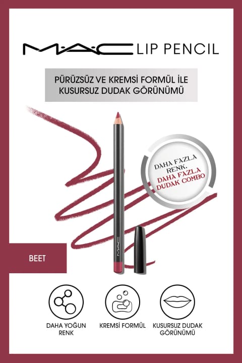 مداد لب کرمی ماندگار M.A.C - Lip Pencil - Beet 1.45 G