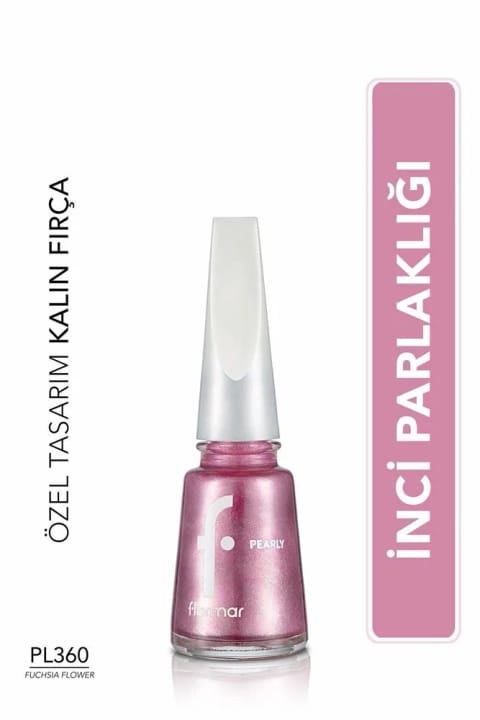 Flormar سدفلی براق لاک (بنفش) - Pearly Nail Enamel - PL360 Fuchsia Flower