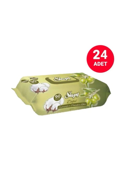 Sleepy دستمال مرطوب روغن زیتون ۹۰ عددی × ۲۴
