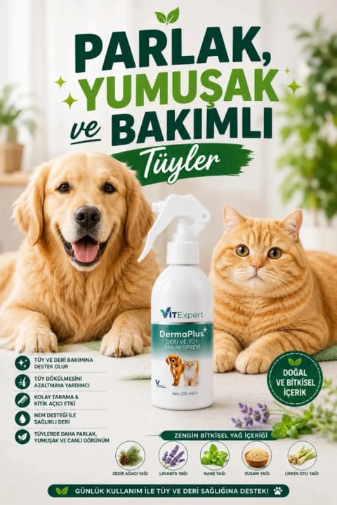 Vitexpert DermaPlus گرهبازکن و شانهپذیرکنندهٔ آسان موی سگ و گربه، جلوگیریکننده از ریزش مو...