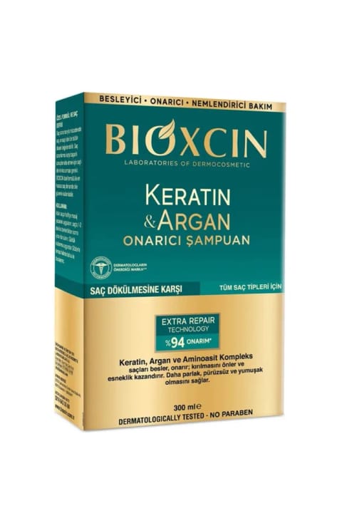 شامپو ترمیمکننده کراتین و آرگان Bioxcin 300 میلیلیتر