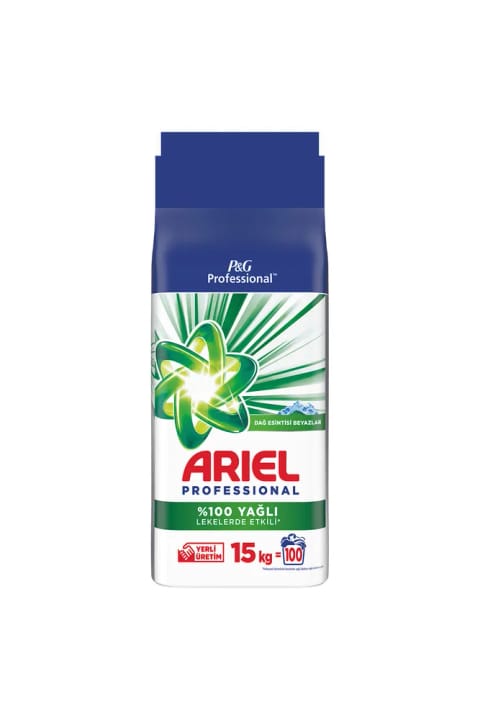 Ariel Professional Oxi پودر لباسشویی Ultra White 15 کیلوگرم 100 بار شستشو