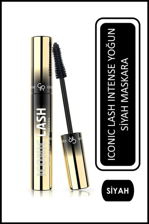 Golden Rose Iconic Lash Intense Black Mascara - حجم دهنده با Biotin و روغن Moringa...