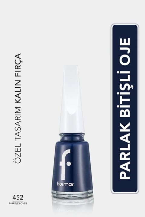 Flormar کلاسیک لاک ناخن براق با پیگمنت بالا - Nail Enamel - 452 Marine