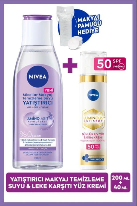 NIVEA تسکیندهنده و ضد لک روتین مراقبتی، آب میسلار پاککننده آرایش...