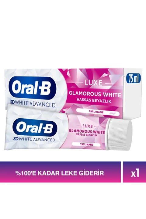 Oral-B Pro 3D White Advanced Luxe Glamorous White خمیردندان 75 میلی‌لیتر × 2 عدد