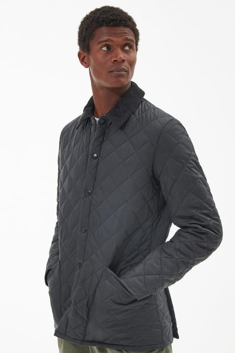 کاپشن کاپیتونه اسلیم فیت Barbour Heritage Liddesdale® مدل CH72 رنگ Charcoal