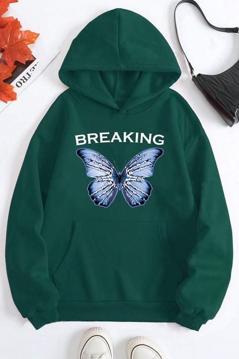 سویشرت اورسایز uyguntarz با چاپ Breaking