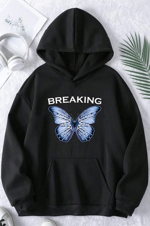 سویشرت اورسایز uyguntarz با چاپ Breaking