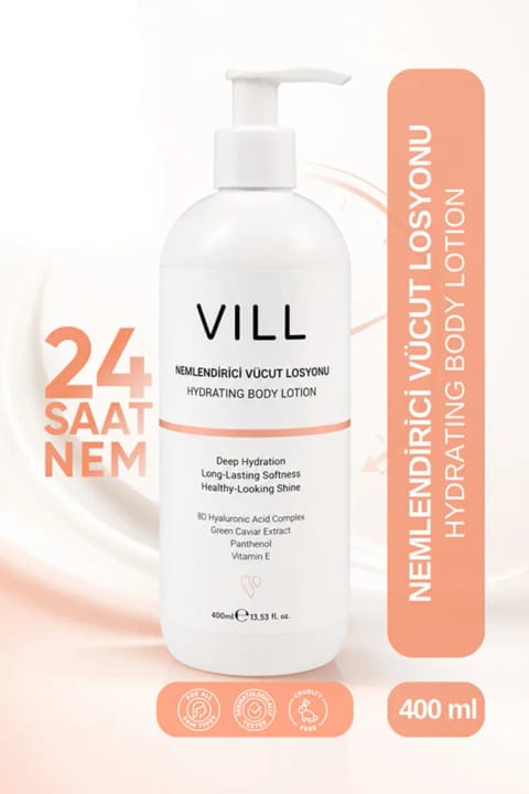 Vill Intensive Moisturizing Body Lotion 400 ml 8D Hyaluronic Acid, Panthenol, Y...