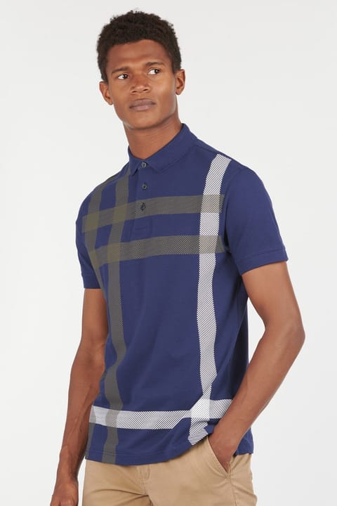 پولو یقه Barbour مدل Blaine رنگ Regal Blue