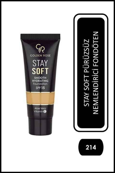 Golden Rose Stay Soft Smooth Hydrating Foundation شماره 214 - کرم پودر مرطوبکننده