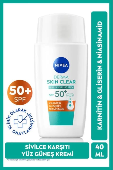 NIVEA ضد جوش SPF50+ کرم صورت Derma Skin Clear 40ml