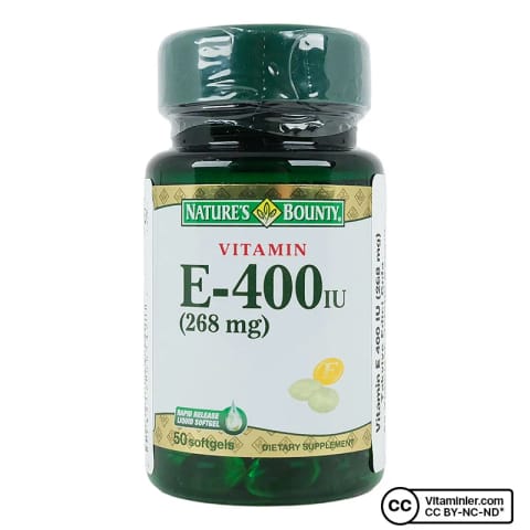 Nature's Bounty Vitamin E 400 IU Pure d-Alpha 50 کپسول