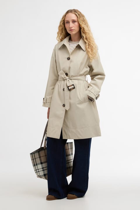 ترنچکت ضدآب Barbour Maia Showerproof ST51 Mist / Dress Navy Tartan