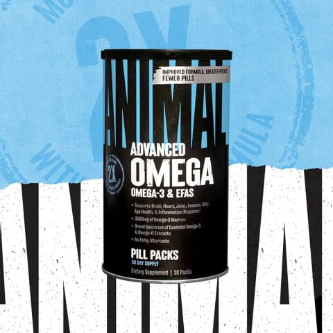 Animal Advanced Omega 3 و Omega 6 با EPA، DHA، ALA، CLA، GLA برای سلامت قلب، مغز، مفاصل، پوست، چشم، متابولیسم و سیستم ایمنی - بسته ۳۰ روزه