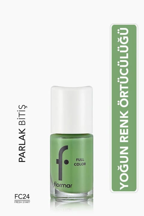 لاک ناخن فلورمایر با رنگدانه غلیظ و براق - Full Color Nail Enamel - FC24 Fresh Start