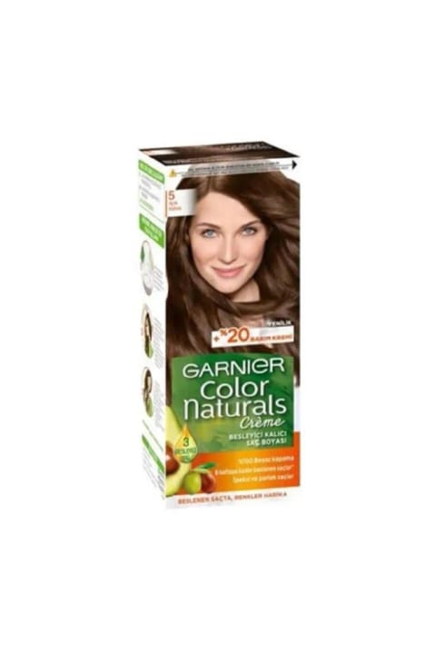 رنگ موی Garnier Colour Natural - 5 قهوه‌ای روشن