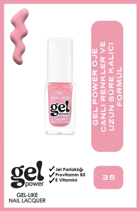 Golden Rose Gel Power لاک ناخن ژلی شماره 35