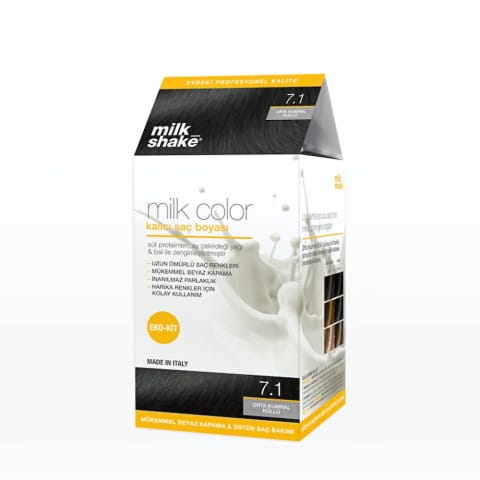 milk_shake Milk Color Eko رنگ موی دائم ست 7.1 بلوند متوسط دودی