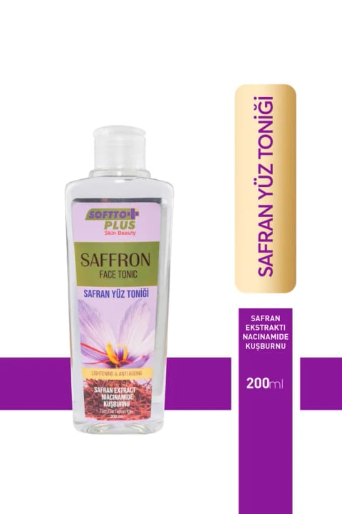 Softto Plus تونر پوست زعفران 200 میلی‌لیتر